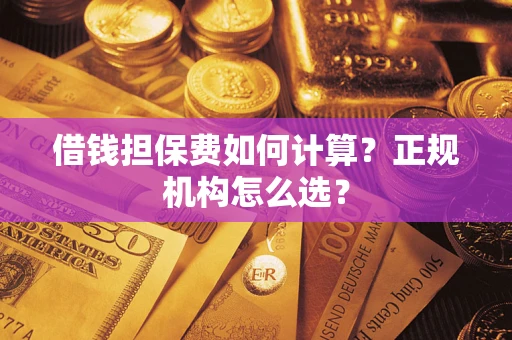 北京借钱担保费如何计算？正规机构怎么选？