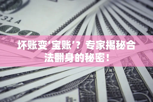 北京坏账变‘宝账’？专家揭秘合法翻身的秘密！