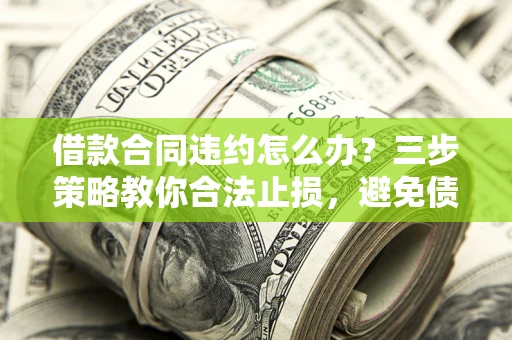 北京借款合同违约怎么办？三步策略教你合法止损，避免债务危机升级